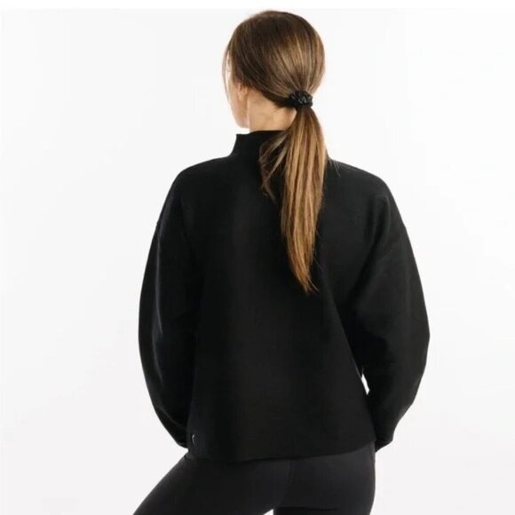 Zyia Onyx Asana Black Funnel Neck Pullover Sweater Women's Size Large Activewear - Picture 2 of 8